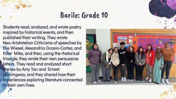 Slide with photos in information about Acceleration Academy at CHS - February 2024